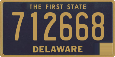 DE license plate 712668