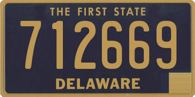 DE license plate 712669