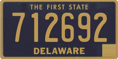 DE license plate 712692