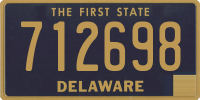 DE license plate 712698