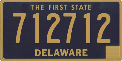 DE license plate 712712
