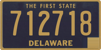 DE license plate 712718