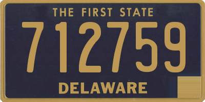 DE license plate 712759