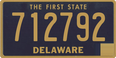 DE license plate 712792