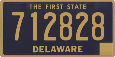 DE license plate 712828