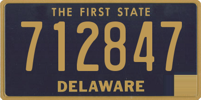 DE license plate 712847