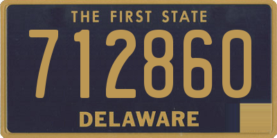 DE license plate 712860