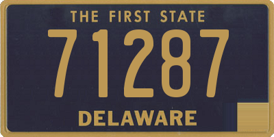 DE license plate 71287