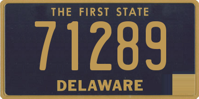 DE license plate 71289