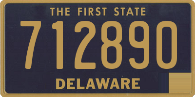 DE license plate 712890