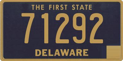 DE license plate 71292