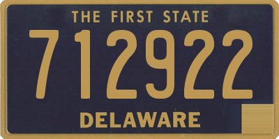 DE license plate 712922