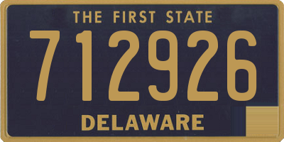 DE license plate 712926