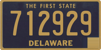 DE license plate 712929