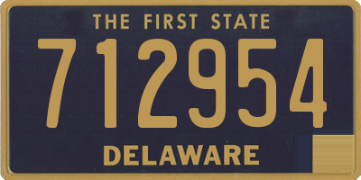DE license plate 712954