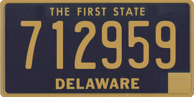 DE license plate 712959