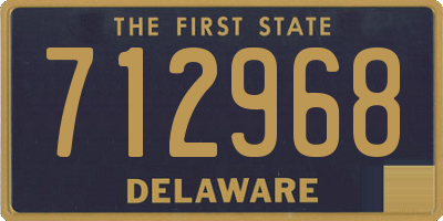 DE license plate 712968