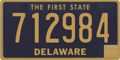 DE license plate 712984
