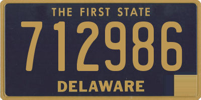 DE license plate 712986