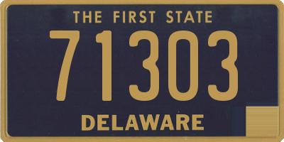 DE license plate 71303