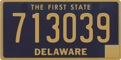 DE license plate 713039