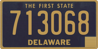 DE license plate 713068