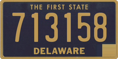 DE license plate 713158