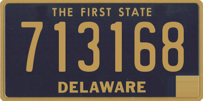 DE license plate 713168