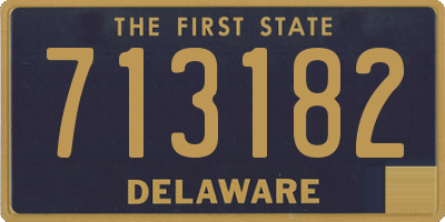 DE license plate 713182