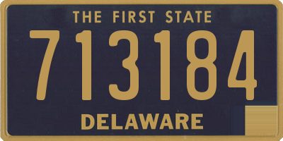 DE license plate 713184