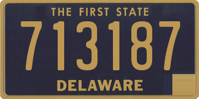DE license plate 713187