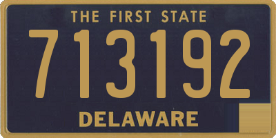 DE license plate 713192