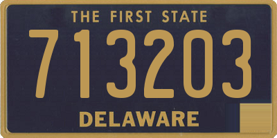 DE license plate 713203