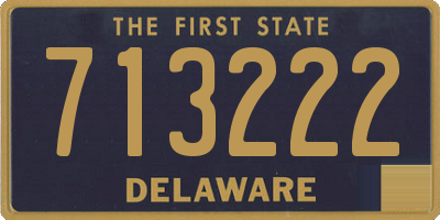 DE license plate 713222
