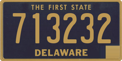 DE license plate 713232