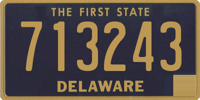 DE license plate 713243