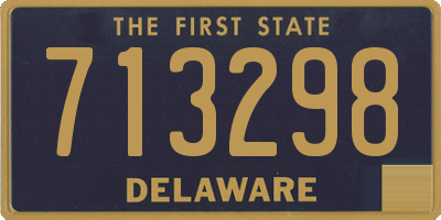 DE license plate 713298