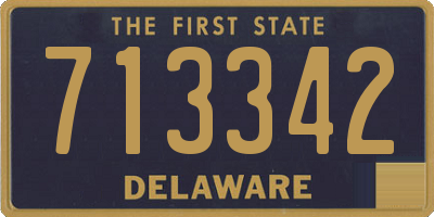DE license plate 713342