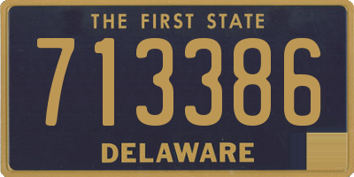 DE license plate 713386