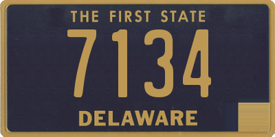 DE license plate 7134