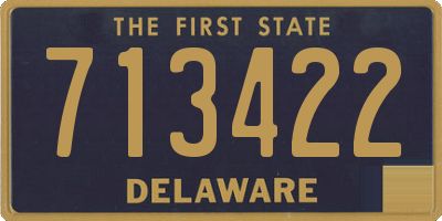 DE license plate 713422