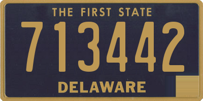 DE license plate 713442