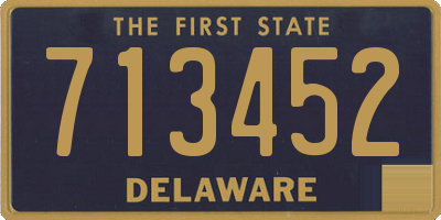DE license plate 713452