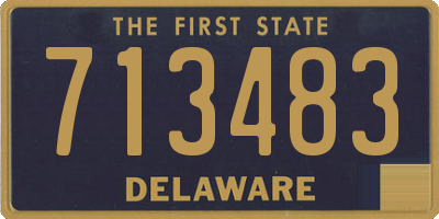 DE license plate 713483