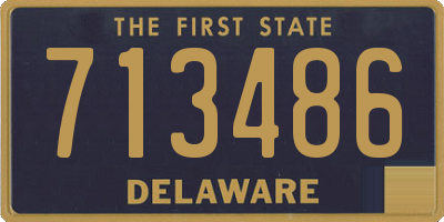 DE license plate 713486