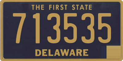 DE license plate 713535