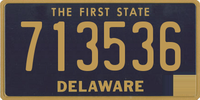 DE license plate 713536