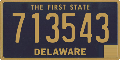 DE license plate 713543
