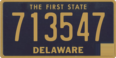 DE license plate 713547