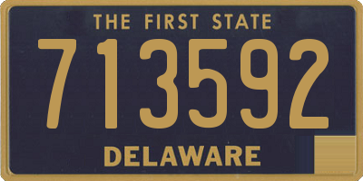 DE license plate 713592